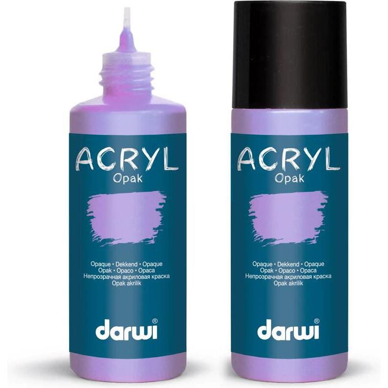 Darwi Flacon de 80 ml de Peinture Acrylique Universelle Opaque - Lilas