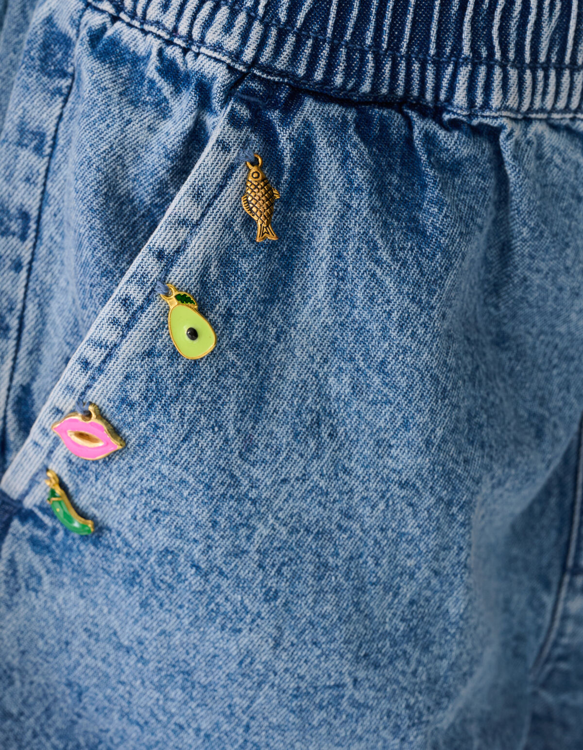 Charm Denim Short Blauw