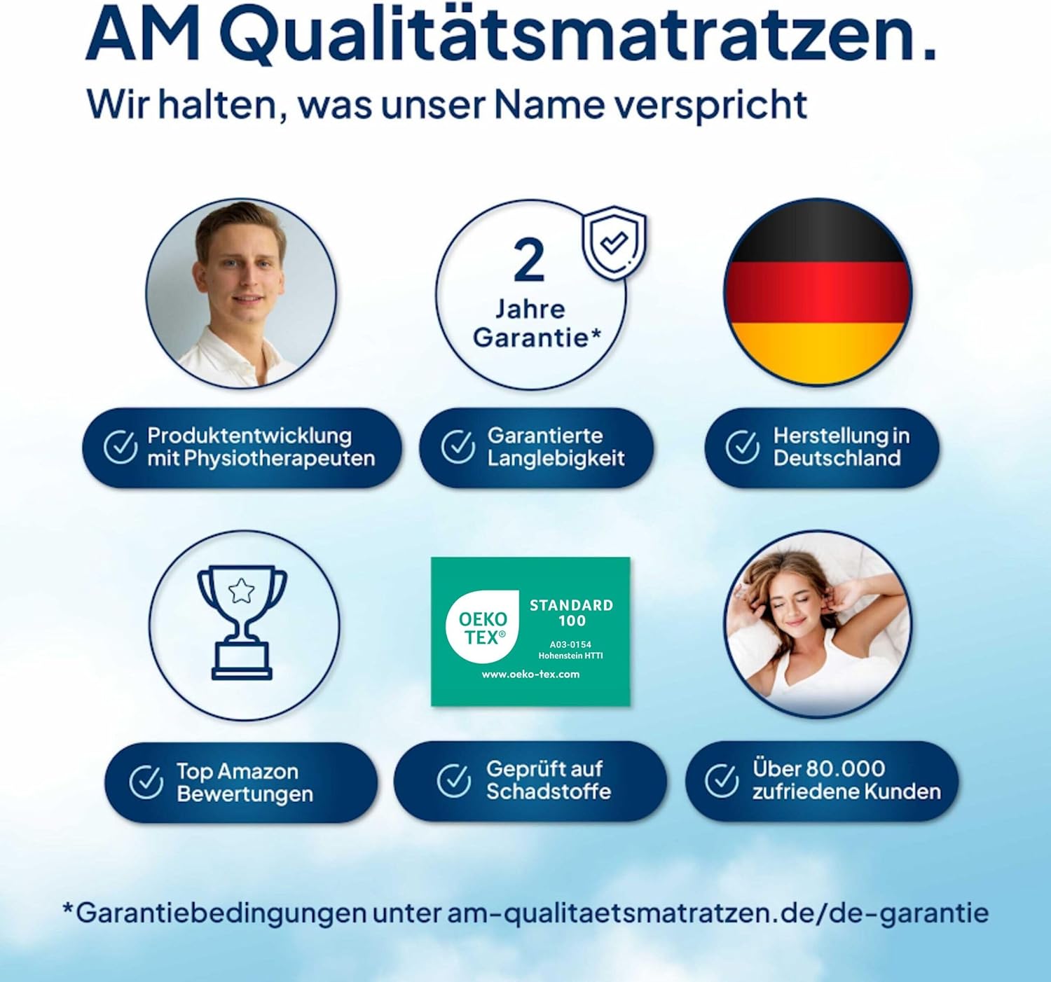 AM Qualitätsmatratzen Premium Eiderdaunendecke 135x200 cm - Made in Germany - Bettdecke 135x200 mit Eiderdaunen aus Island - Oeko TEX & Nomite zertfizierte Decke 135x200 mit Bezug aus Mako-Batist