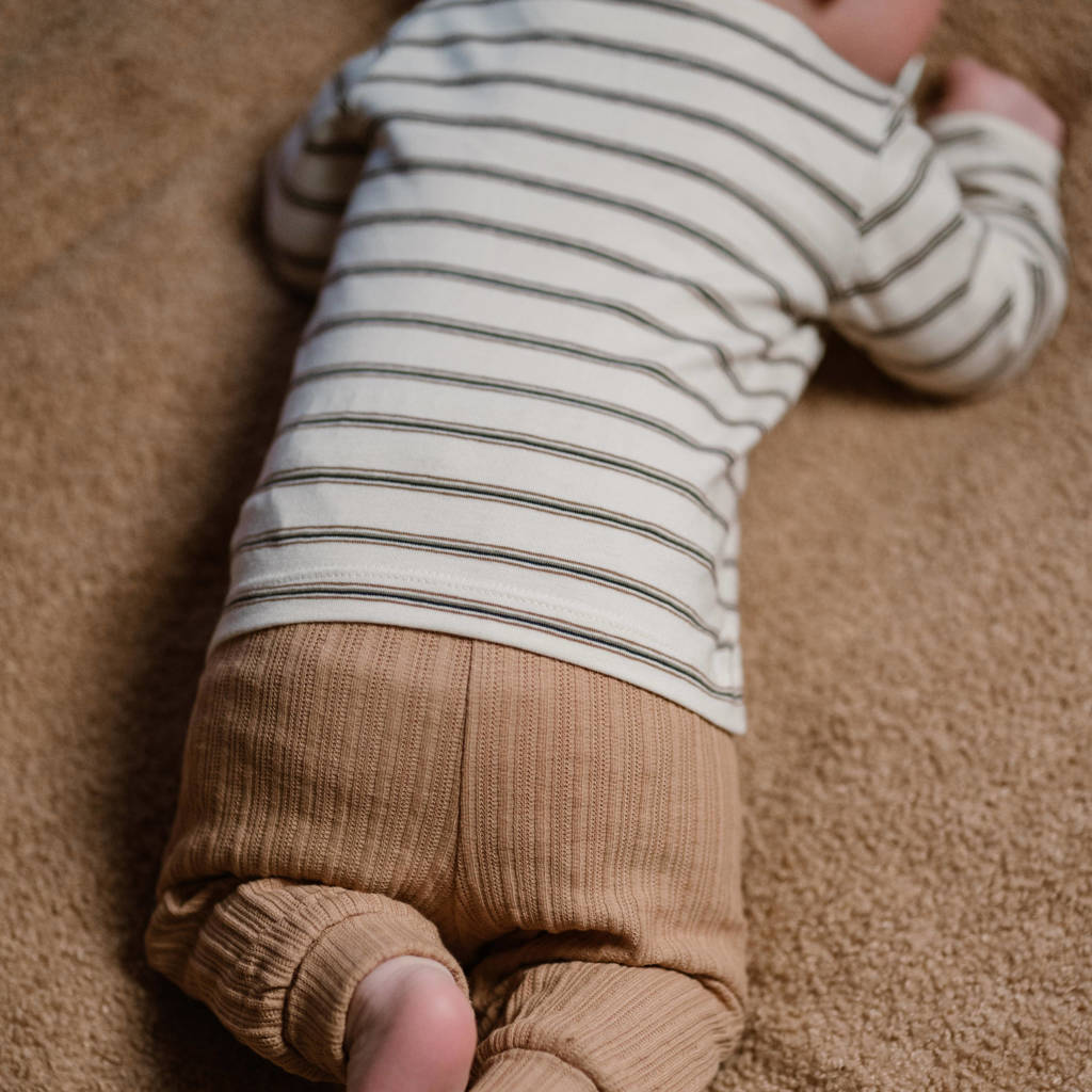 Dirkje baby gestreepte longsleeve wit/blauw