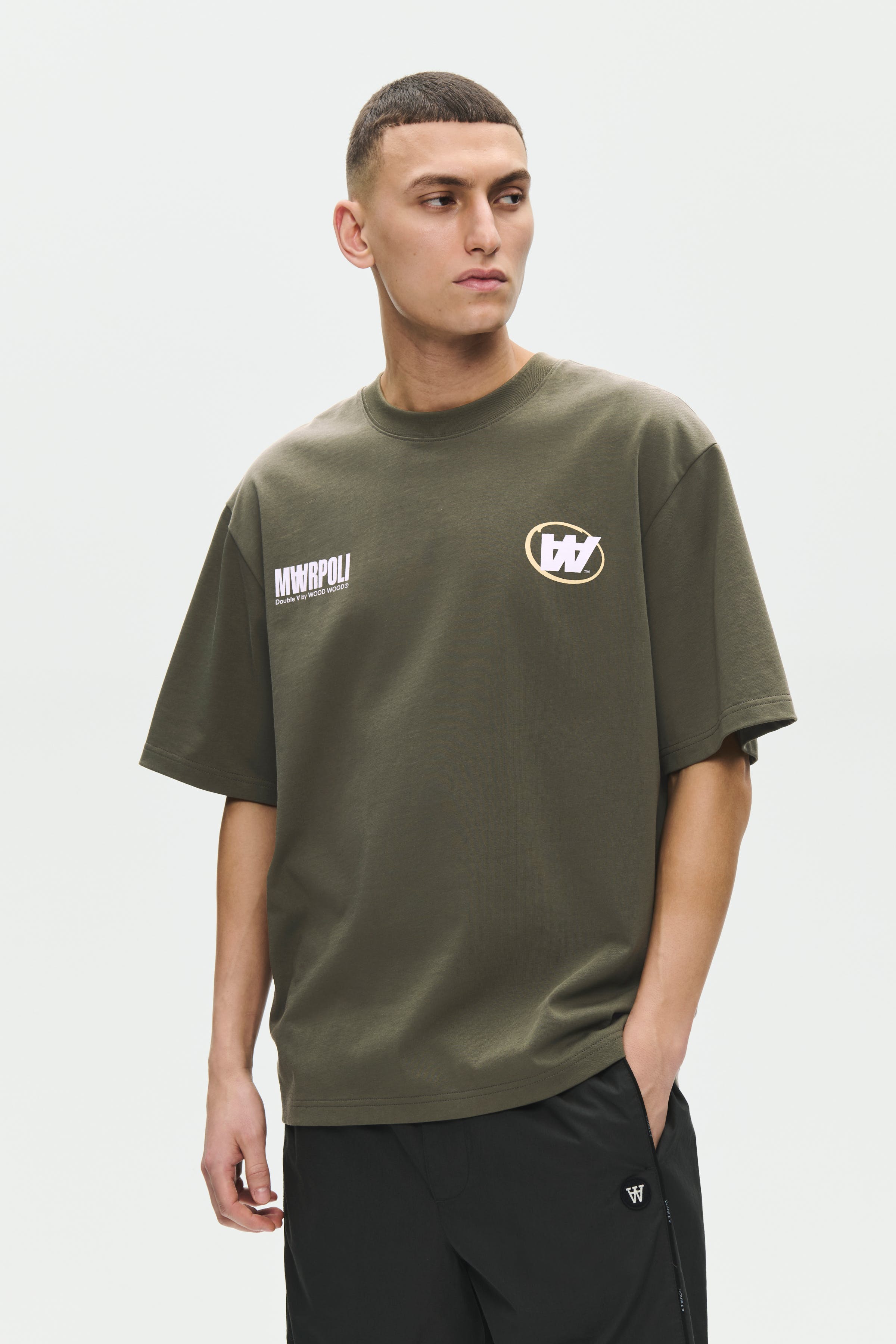 DOUBLE A BY W.W. MEN WWLiam team T-shirt