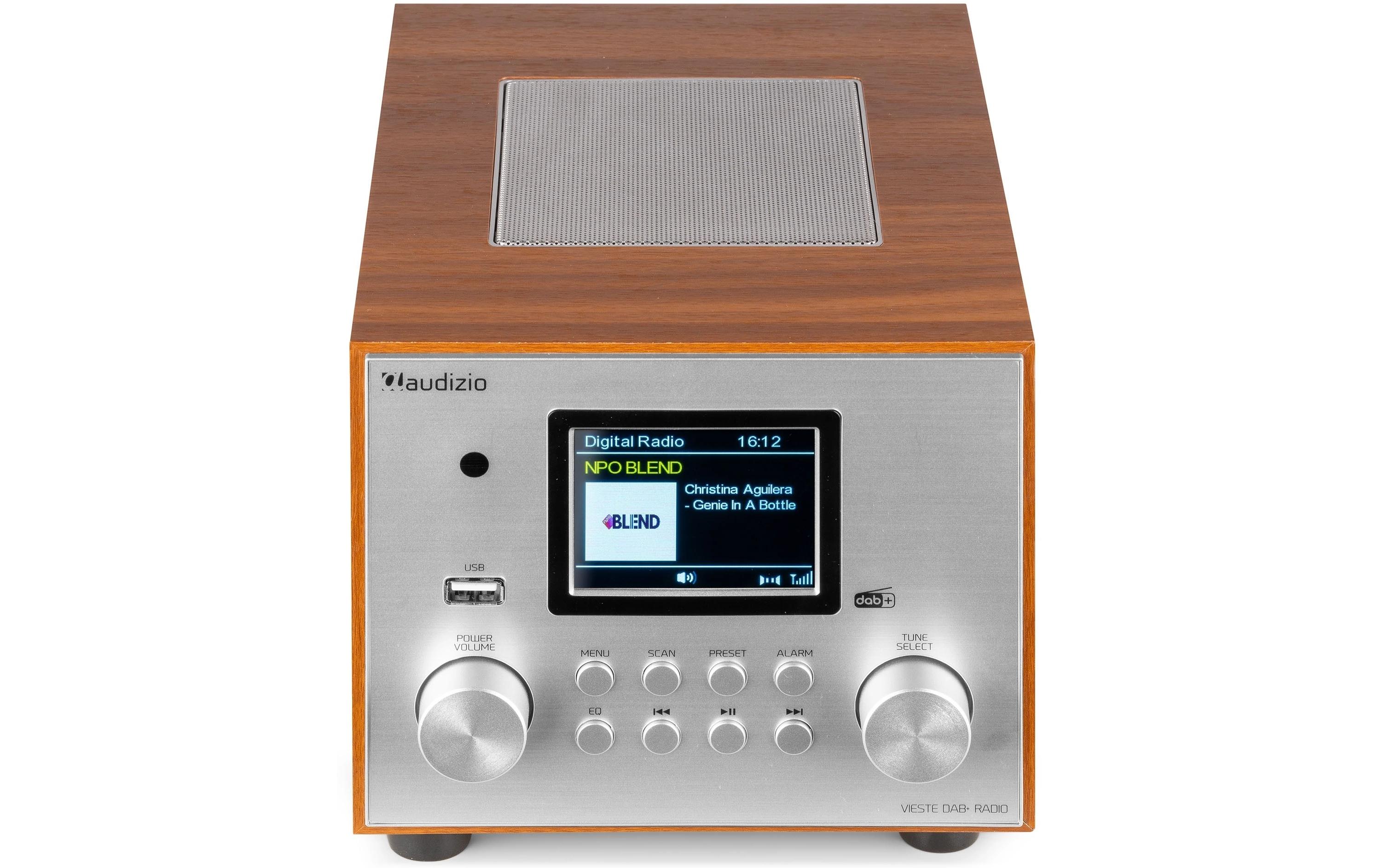 DAB+ Radio Vieste SilberDAB+ Radio mit Stereolautsprechern und Subwoofer