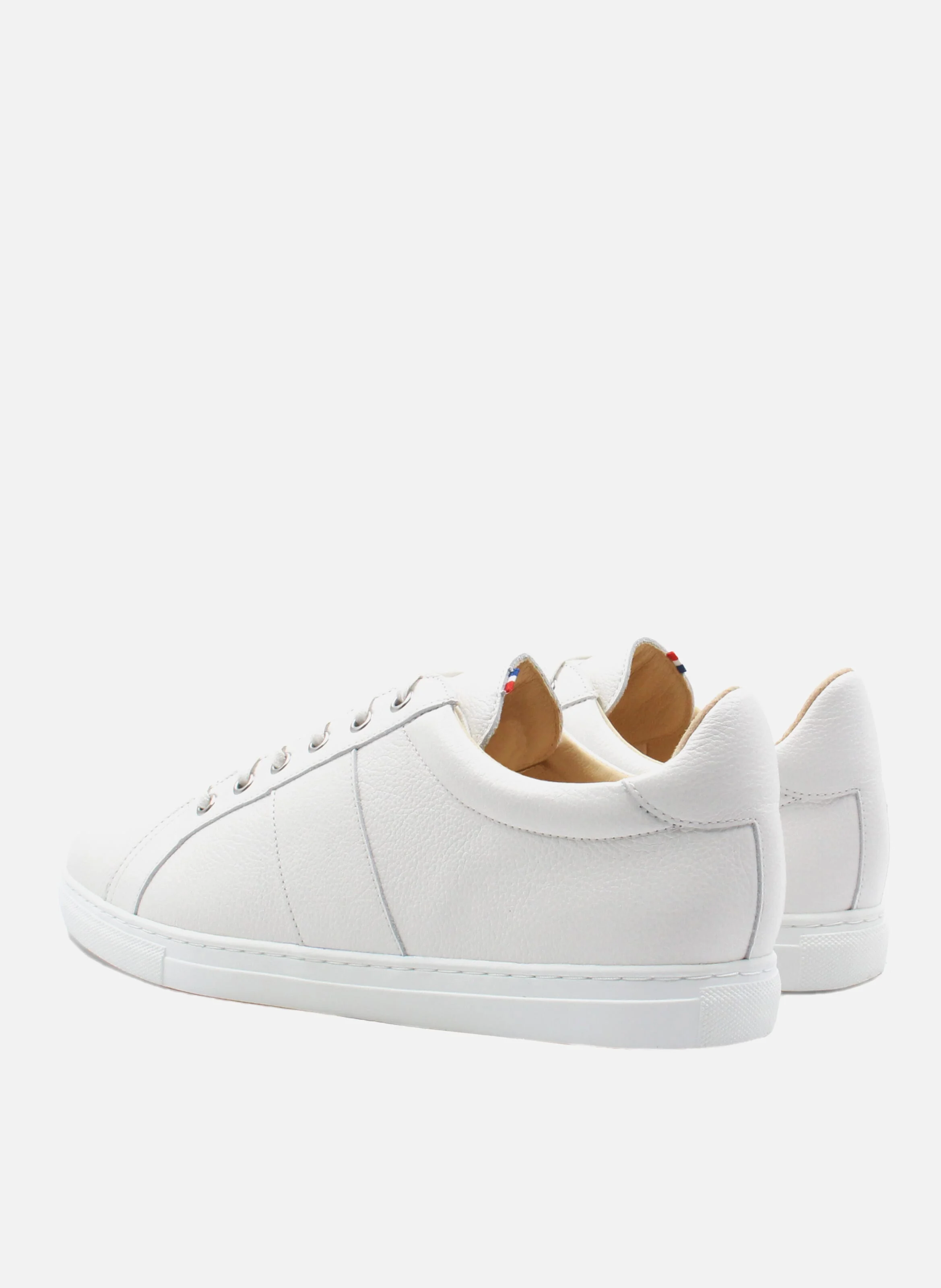 Baskets mif cuir grainé | Blanc
