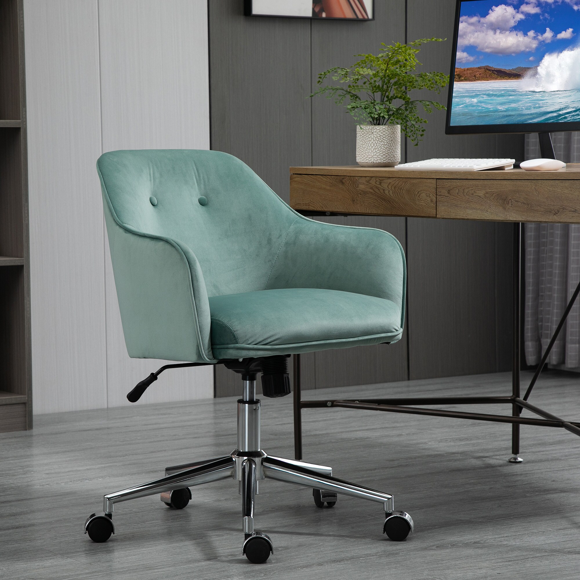 Vinsetto Bürostuhl ergonomisch geformt, high-end gaslift 61 x 59 x 80,5-90,5 cm (BxTxH)