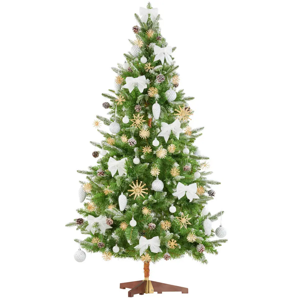 tectake Kunstkerstboom Blitzen, 180 cm, spuitgietnaalden, Groen