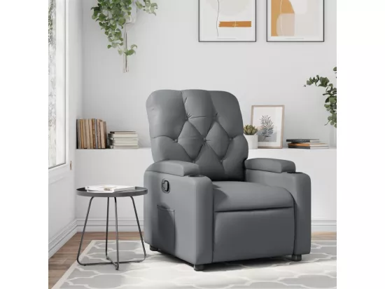 Fauteuil inclinable Gris Similicuir