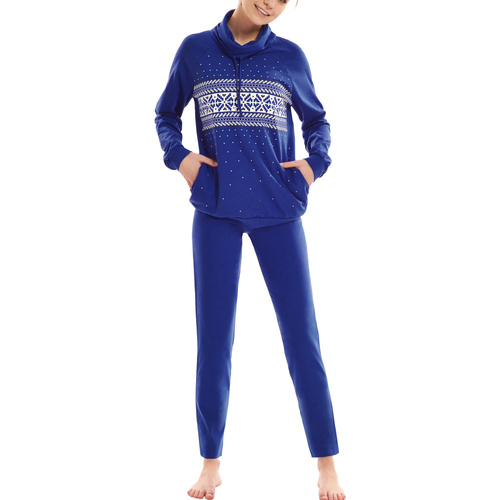 Lisca - Pijama interior leggings top manga larga StarlightCheek Azul