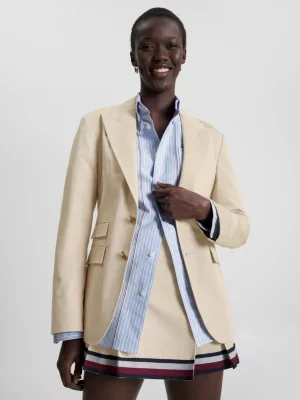 Blazer chino de abotoamento simples