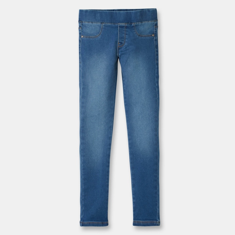 Tregging en jean hyper stretch bleu fille