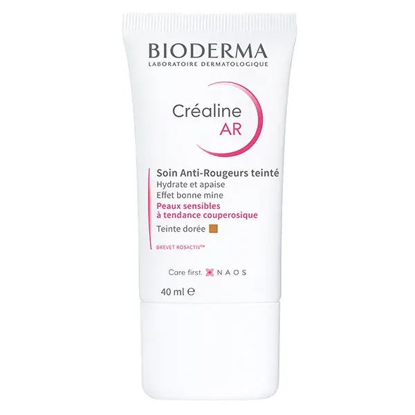 Bioderma Créaline AR Cuidado Anti-Vermelhidão Cor Dourada 40ml