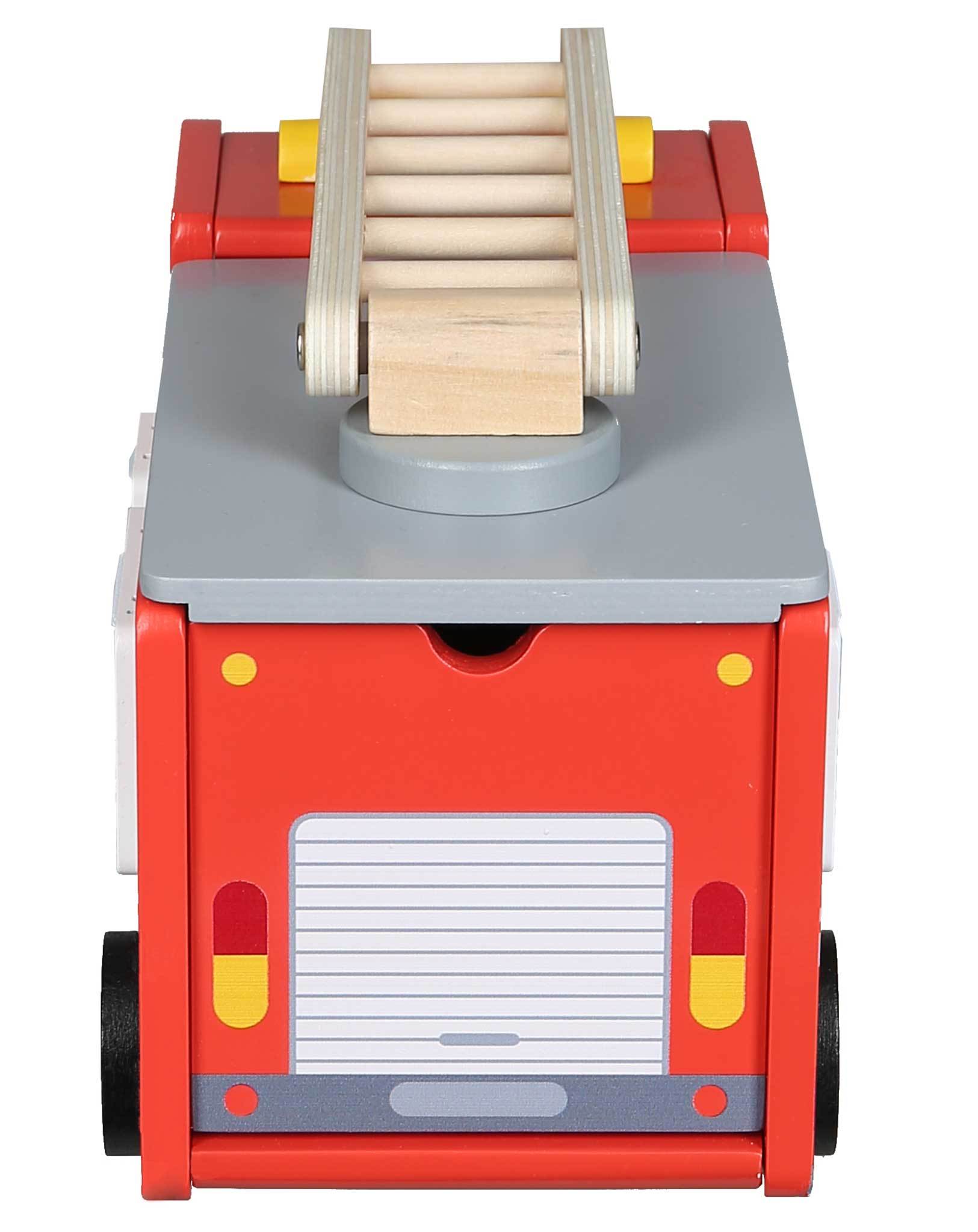 Feuerwehrwagen LÖSCHTRUPP aus Holz
