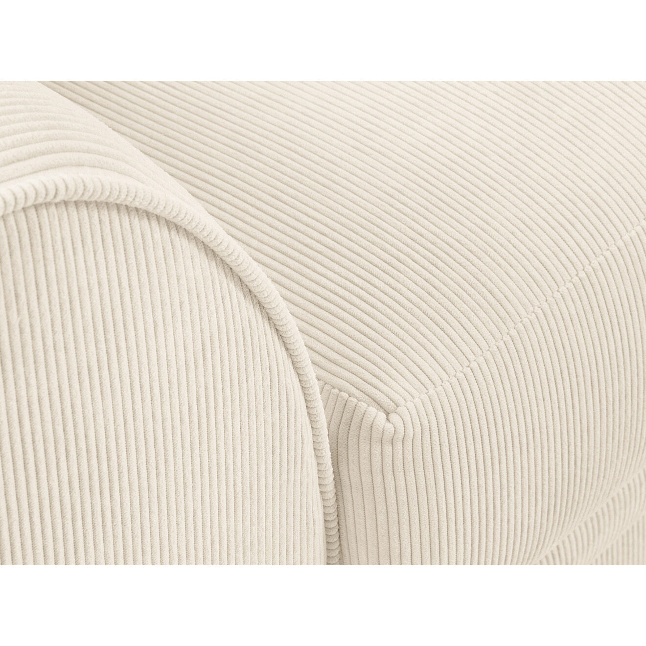 Mazzini Sofas Canapé Quince Velours côtelé 2 Places beige clair - 150x92x80 cm