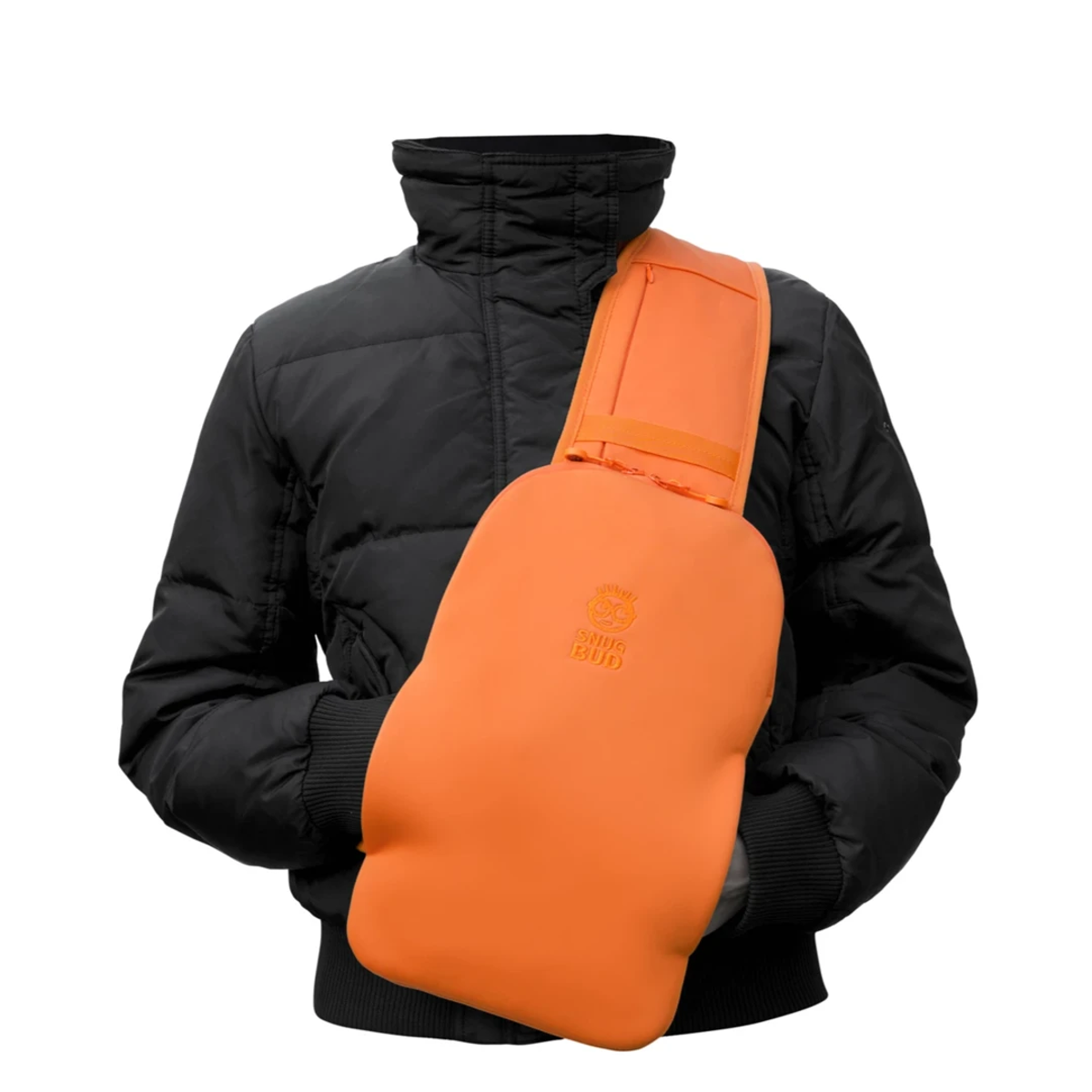Snugbud Classic oranje/blauwe rugzak met warmte kruik