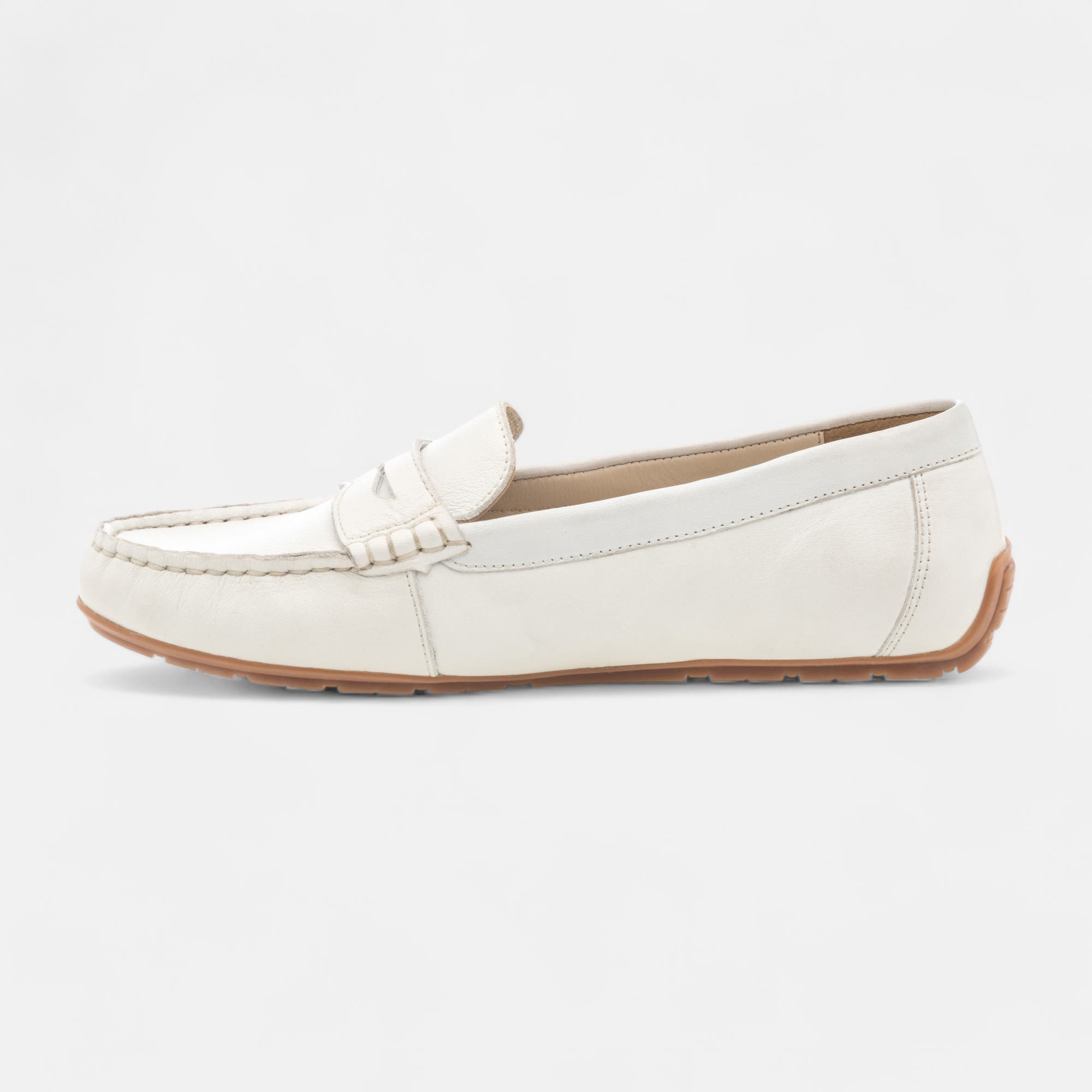 Mocassins Femme en cuir blanc