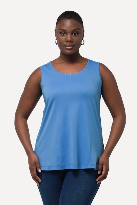 Pima Cotton-Top, A-Linie, Rundhals, ärmellos