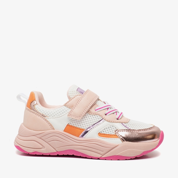 Blue Box gekleurde meisjes sneakers met metallic