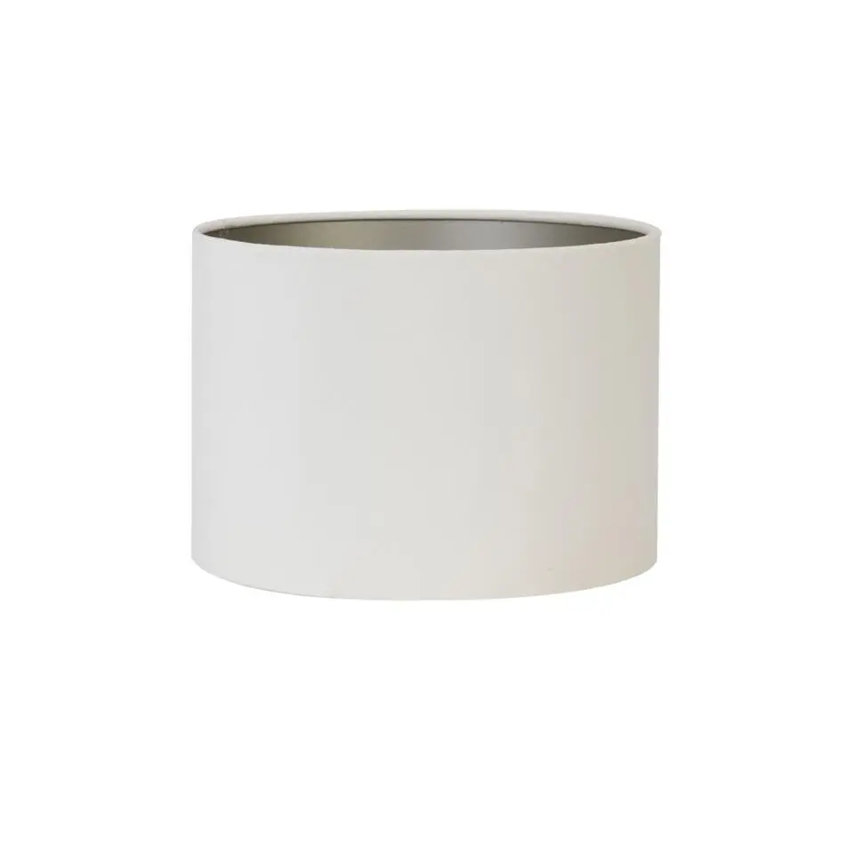 Cilinder Lampenkap Velours - Wit - Ø30x21cm