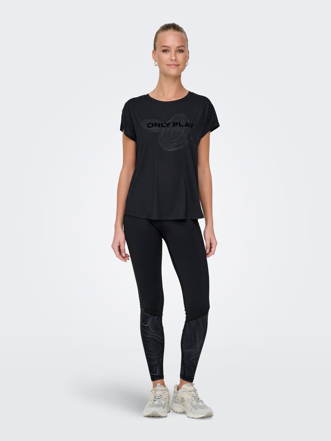 ONPMILA-2-ROCK Hohe Taille Enger Schnitt Sportleggings Black