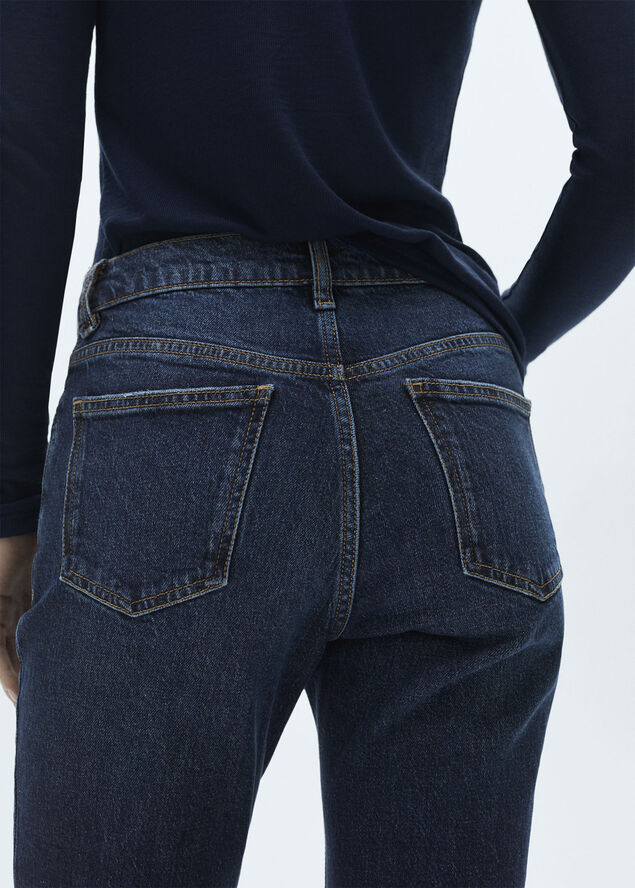 MANGO Newmom comfort high-rise jeans Open blue