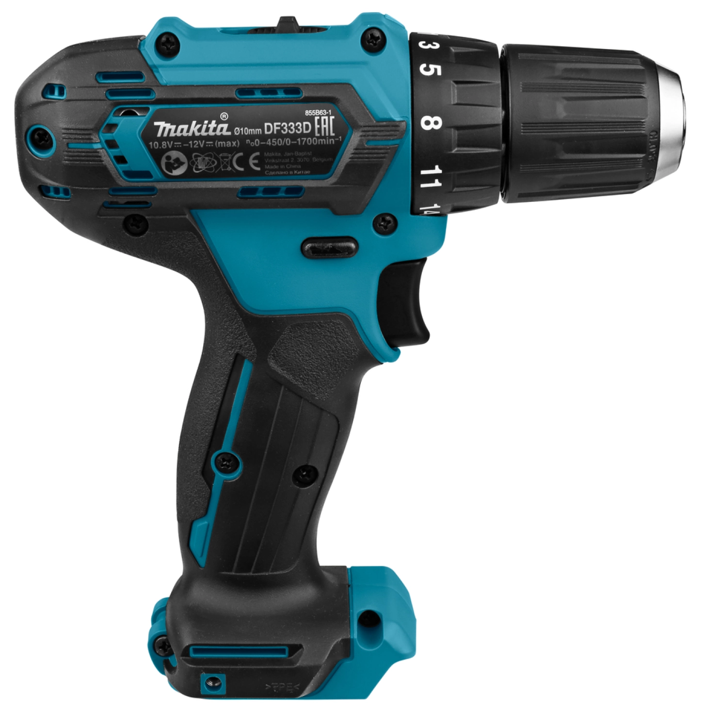 Makita DF333DZJ 12V Li-Ion accu Max Boor-/schroefmachine body in Mbox