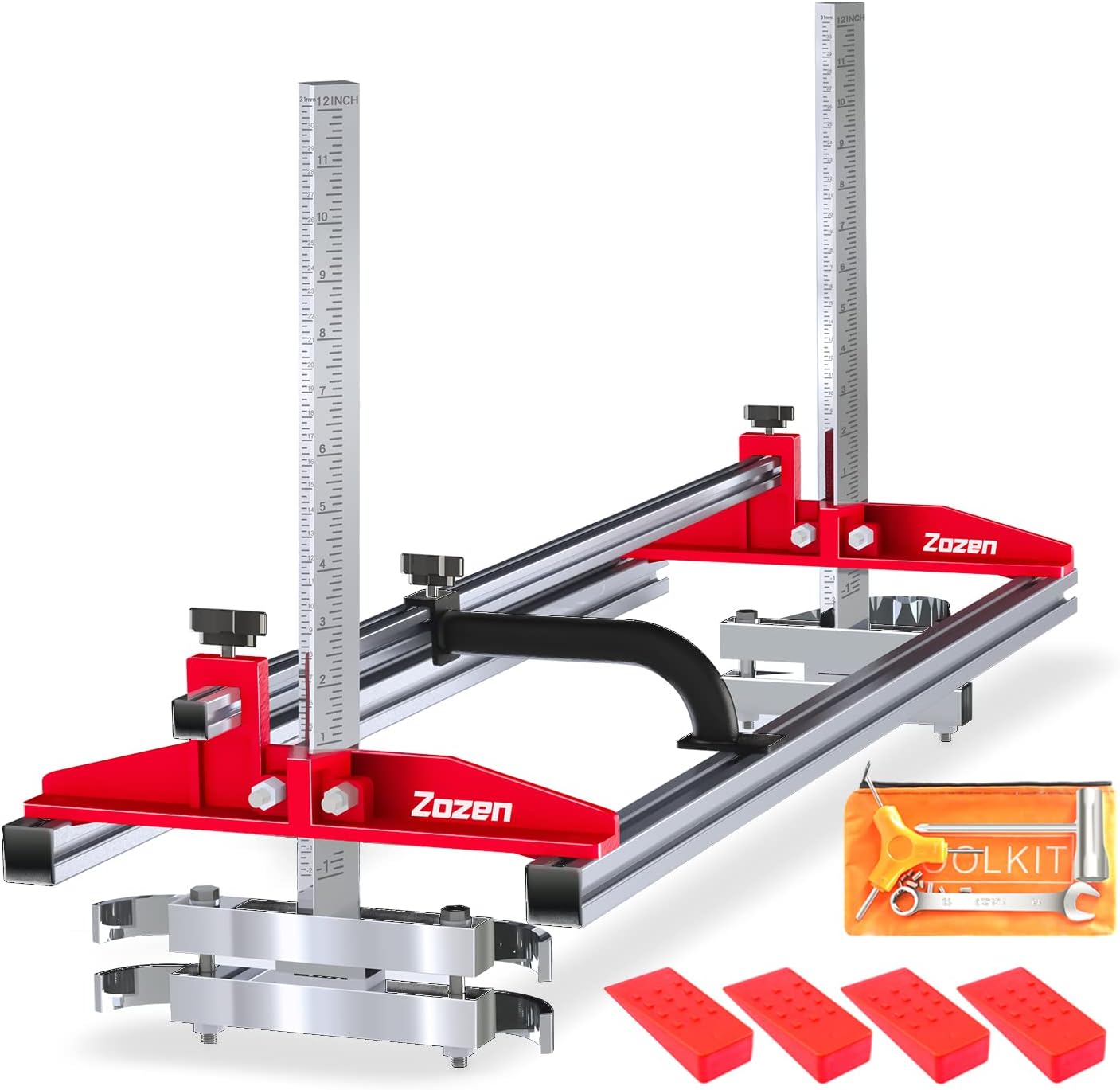 zozen Kettensägenmühle Sägewerk - Sägewerk Tragbares Sägewerk, kann in 3 Größen für unabhängigen Gebrauch zusammengebaut werden, geeignet für 14-36 Zoll, ein flexibles Schneidführungssystem für