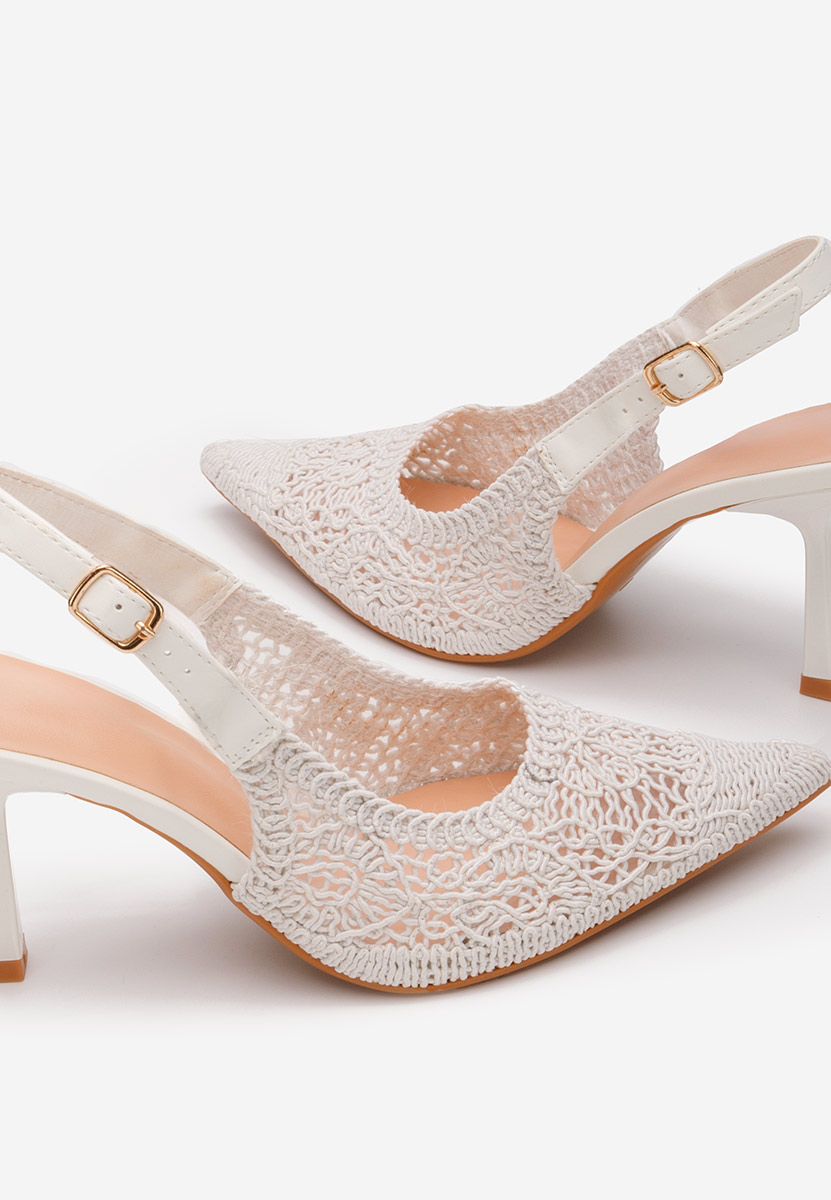 Chaussures à talon haut blancs Besima