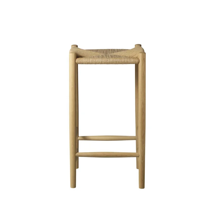 FDB Møbler - Jørgen Bækmark Barhocker J164C, H 67 cm, Eiche natur / Papierschnur