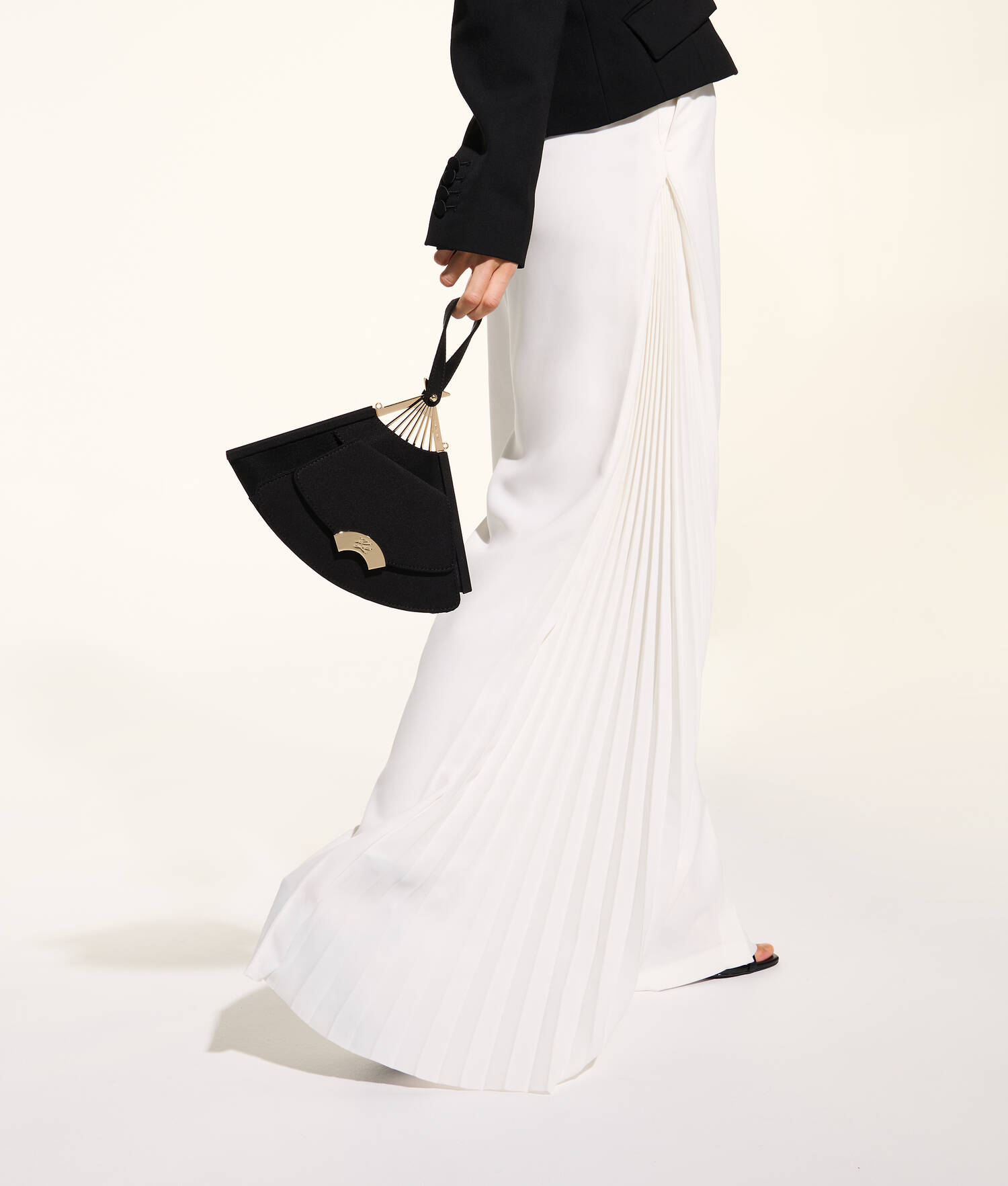 POCHETTE ÉVENTAIL KL STUDIO - Noir/Or