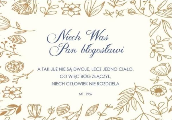 Sharon Wedding Folded Card - Må Herren velsigne deg