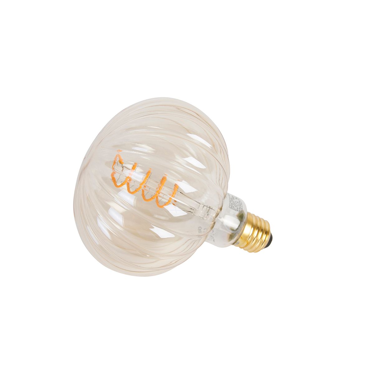 E27 dimbare LED lamp G125 amber 4W 200 lm 2000K