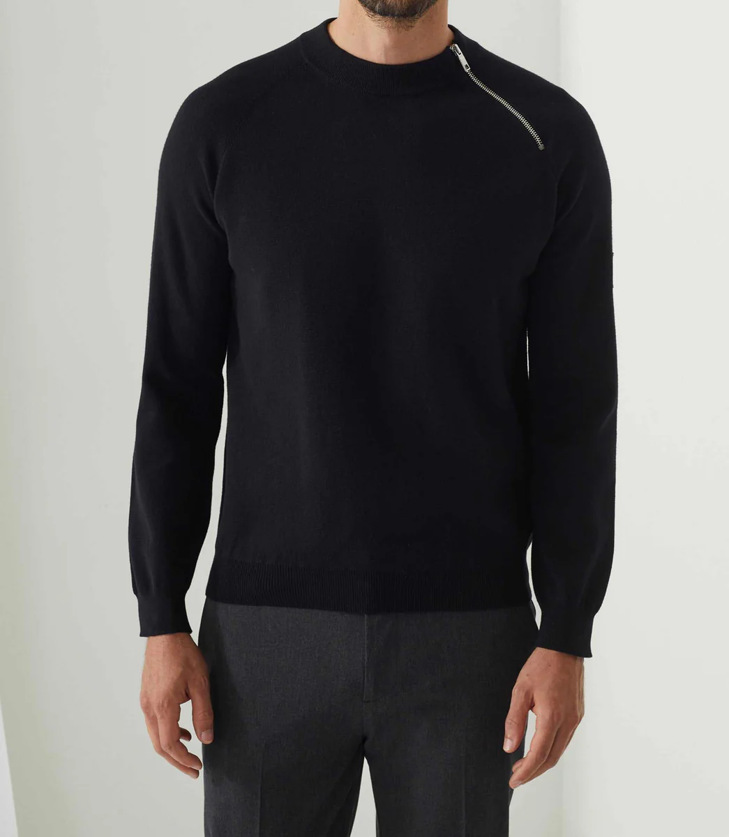 Pull col rond noir 