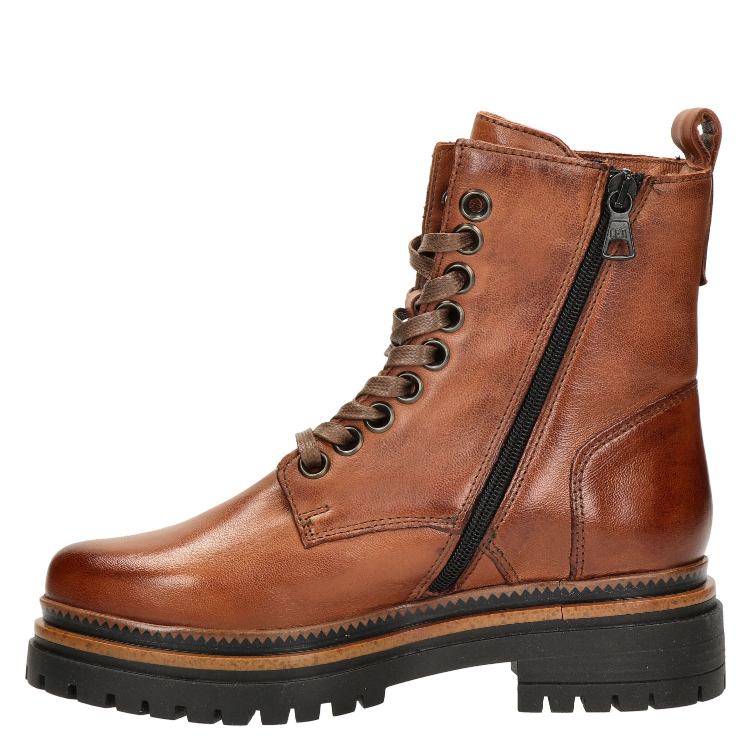 dames veterboot Nelson Cognac