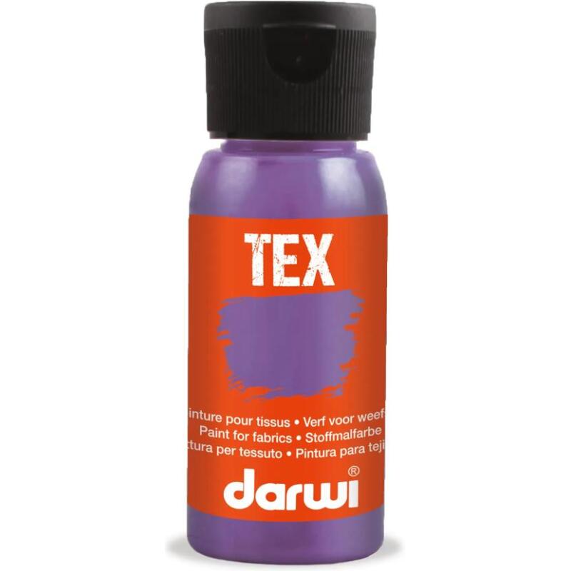 DARWI Flacon de 50 ml de Peinture Textile Nacrée - Violet nacré