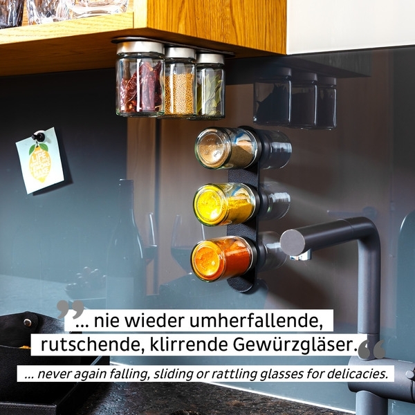 Feinkost-Magnetgläser BLACK &amp,  CLASSY - 192 ml