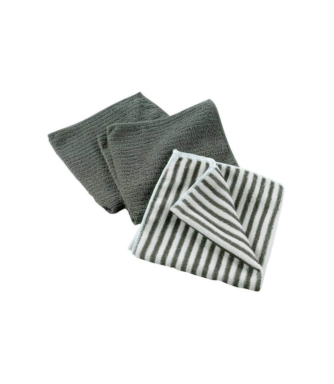 Lot de 3 Torchons Microfibre Cuistot 40x40cm Kaki