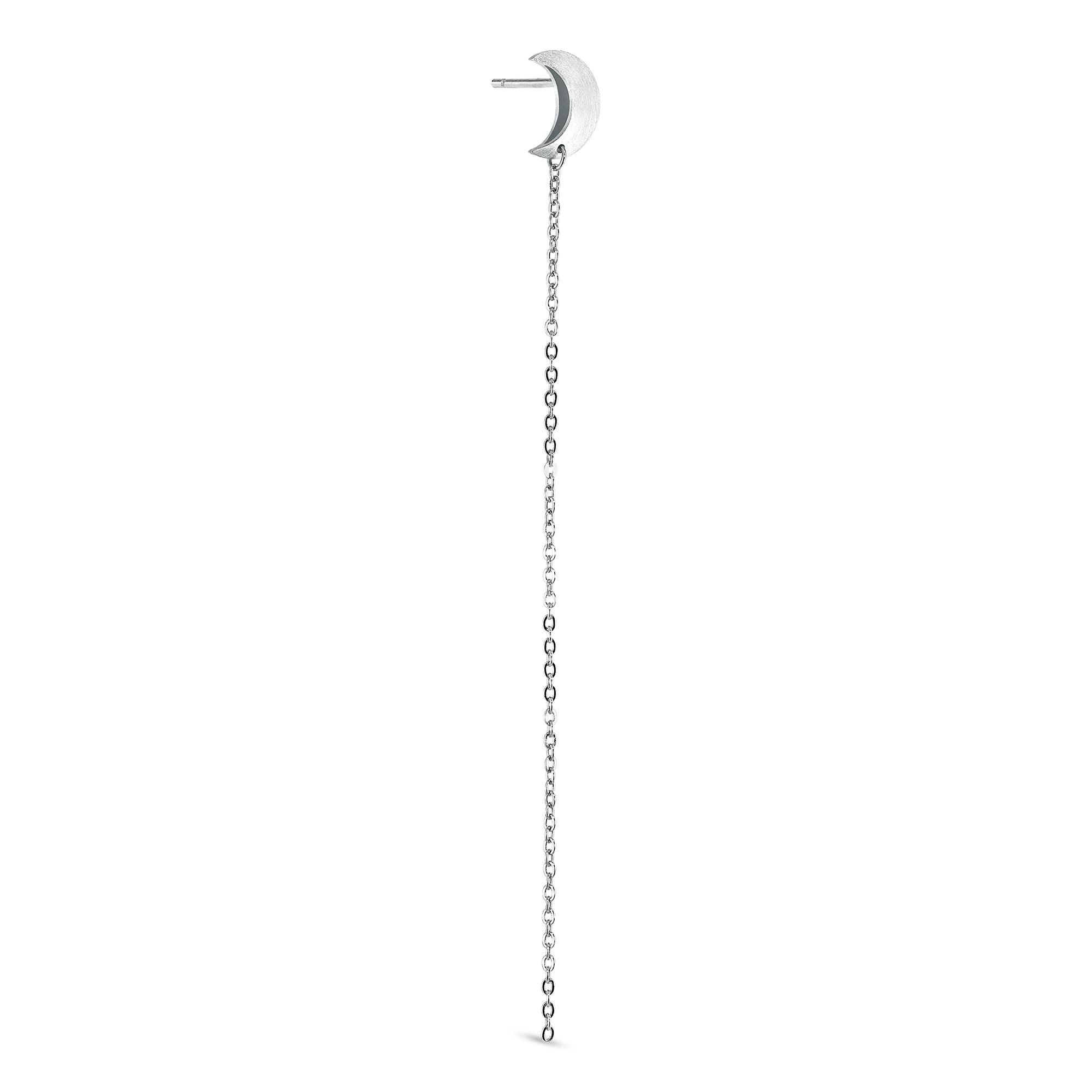 Jane Kønig  Half Moon Chain ørestik - sølv