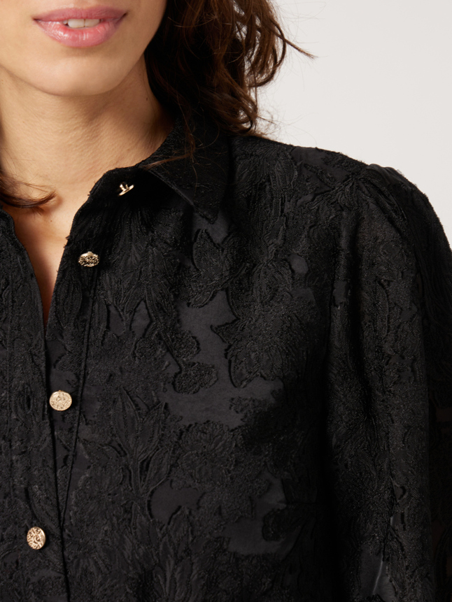Robe courte col chemisier premium
