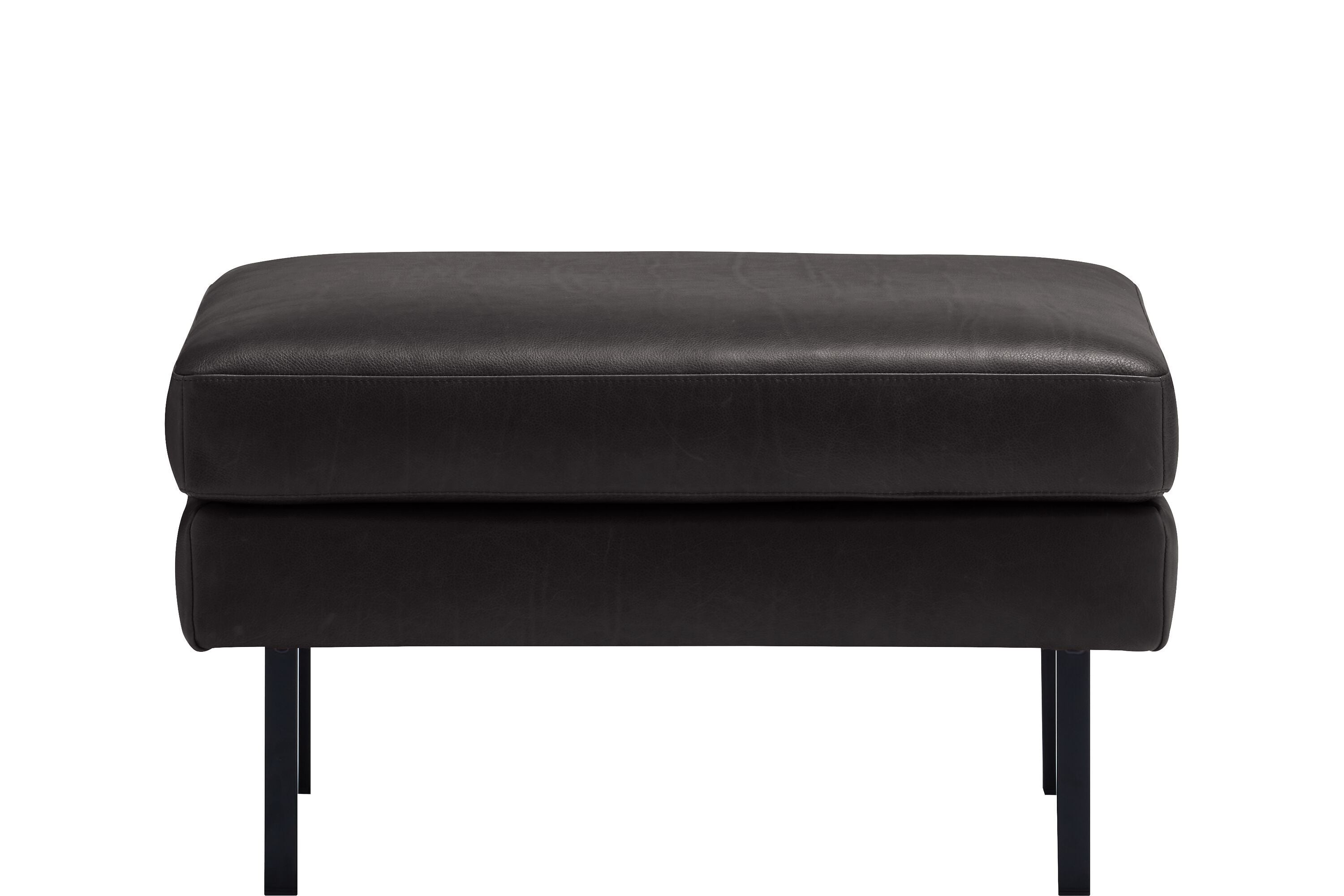 BOVINA Hocker - Schwarz / B: 74.0 cm x T: 60.0 cm x H: 43.0 cm