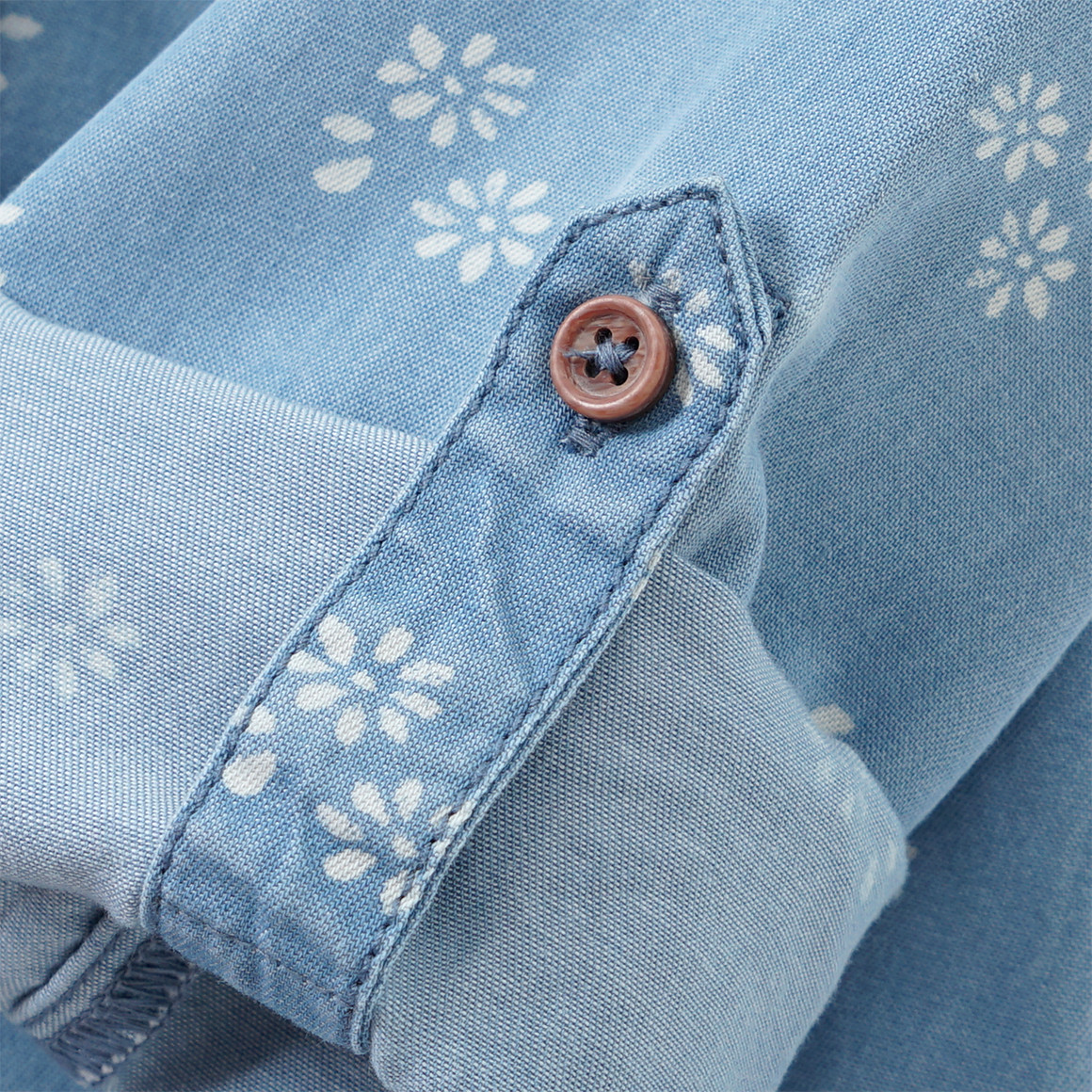 Yigga Mädchen Kleid mit Blümchen allover hellblau