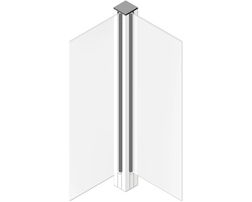 Aluminium paal, universeel, 6,8 x 6,8 x 127 cm, wit