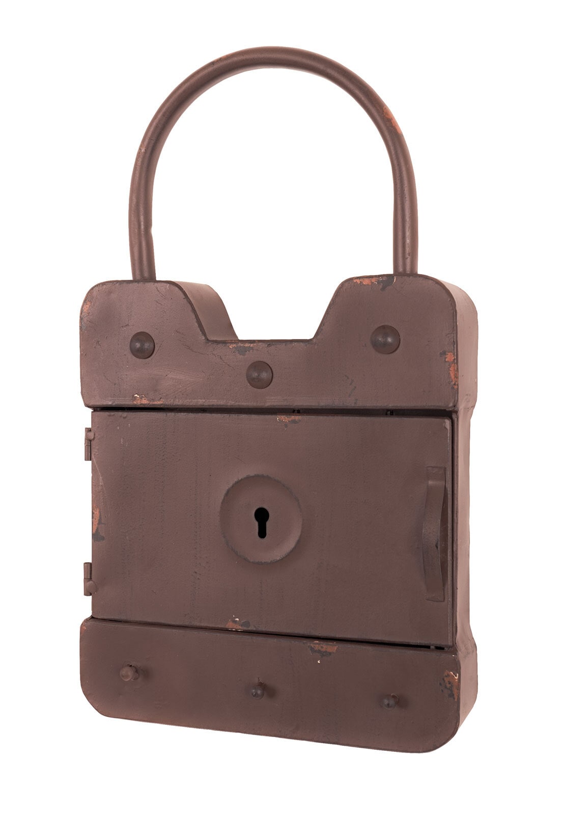 Schlüsselkasten 25 x 43 x 7 cm Metall braun