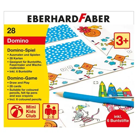 Eberhard Faber Domino Spiel zum Ausmalen mit Stiften