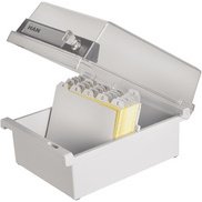 Boîte à fiches pour 800 cartes, A6 paysage, gris clair