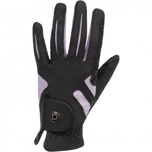 Luvas de equitação Cool-it Gel unissex para adultos, preto/rosa