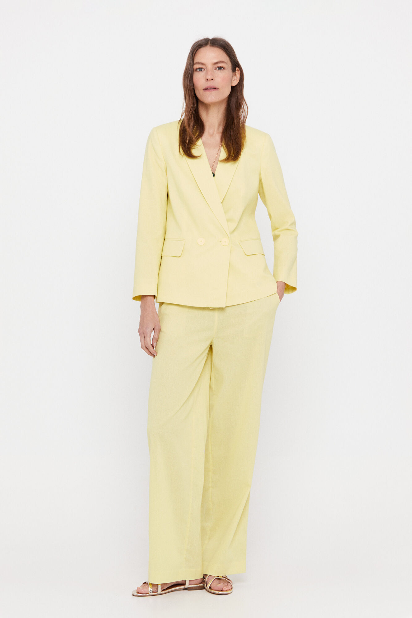 Blazer fluido oversized - Amarelo