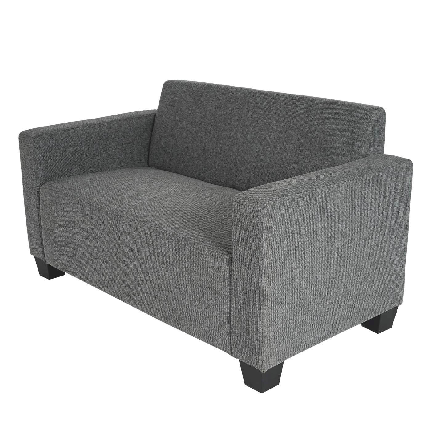 Sofa-Garnitur Couch-Garnitur 2x 2er Sofa Moncalieri Stoff/Textil ~ grau