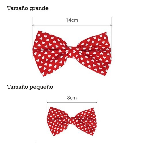 Gravata borboleta vermelha em formato de coração para cães