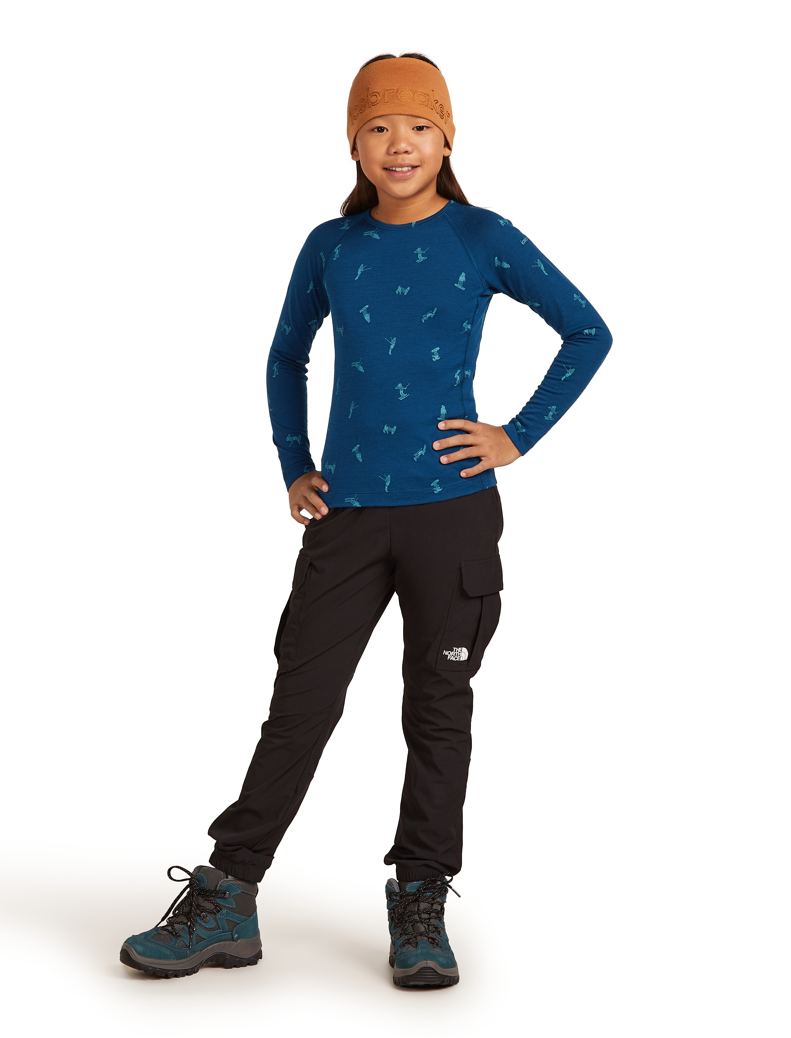 Kids Merino 200 Oasis LS Crewe Snow Day