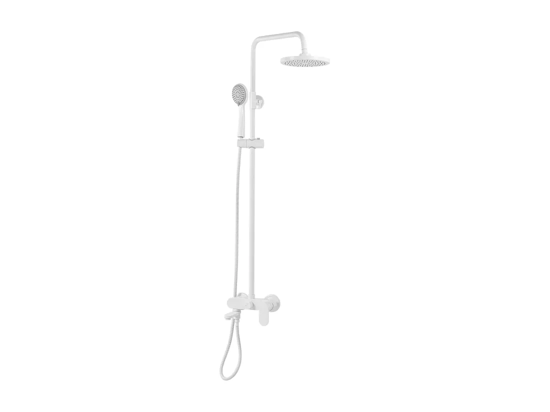 Ensemble de douche avec mitigeur et douche de pluie GURARA Blanc