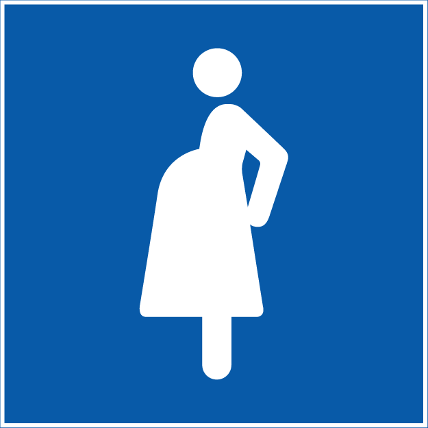 Panneau Accès prioritaire aux femmes enceintes - ISO 7001 en Gravoply